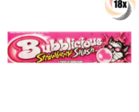 Full Box 18x Packs Bubblicious Strawberry Splash Bubble Gum | 5 Pieces P... - $27.63