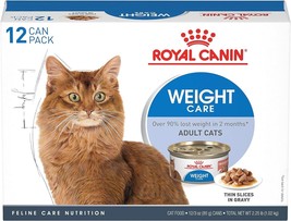 Royal Canin Feline Weight Care Thin Slices in Gravy Canned Adult Wet Cat... - £29.15 GBP