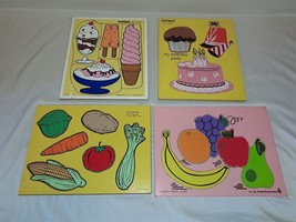 Lot of 2 Wooden Puzzle - Vegetables + Work With Safety Conner - $16.00