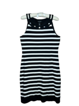 WHBM Womens Size SMALL Body Fitting Sleeveless Dress Black &amp; White - £11.80 GBP