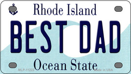 Best Dad Rhode Island Novelty Mini Metal License Plate Tag - £11.97 GBP