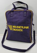 D) Vintage Rudenjak Travel Promotional Croatia Blue Canvas Hand Shoulder... - €21,22 EUR