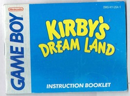 Nintendo Gameboy Kirby&#39;s Dream Land instruction Manual Only Rare HTF - £19.00 GBP