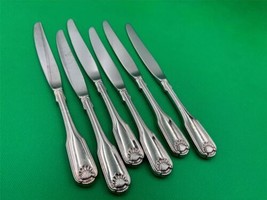 Set of 6 x Oneida Stainless Steel CLASSIC SHELL Dinner Knives - £140.05 GBP