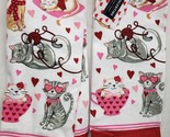 Set of 2 Same Printed Kitchen Towels (15&quot;x25&quot;) VALENTINE&#39;S DAY ROMANTIC ... - $14.84