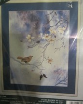 Elsa Williams Crewel Embroidery &quot; Falls Of Love&quot; .  Bird on dogwood tree - £22.37 GBP