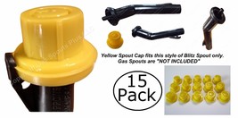 15X BLITZ Yellow Spout Cap fits self-venting gas can spouts 900302 900092 900094 - £12.11 GBP