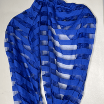 Infinity Blue Striped Scarf - $8.82