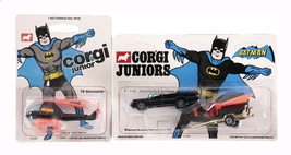 Vintage CORGI JR. (1975) BATMAN TWO PACK BATMOBILE/BATBOAT &amp; BATCOPTER C... - $320.00