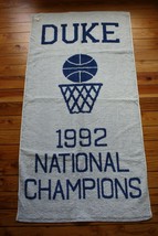 NWT Duke University 1992 National Basketball Champions Fieldcrest Cannon... - £83.38 GBP