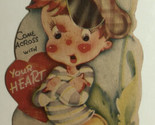 Vintage 1950s Valentines Come Across With Your Heart Or Else Box2 - $5.93