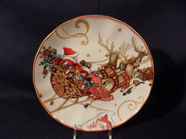 Williams Sonoma Twas The Night Before Christmas Santa Salad Plate - Excellent - £38.75 GBP