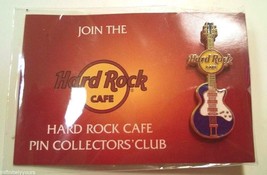 Icon Blue &amp; White Guitar Giveaway Collector&#39;s Club Hard Rock Cafe Hrc Lapel Pin - £6.28 GBP