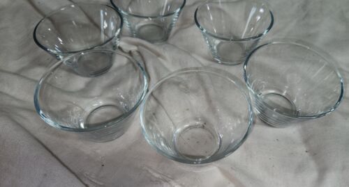 Lot Six 6 Clear 4x2.75&quot; Ice Cream Sundae Dish Bowls Classic Look - $16.99