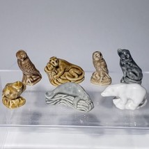 Lot of 7 Wade Whimsies Figurines 1999-2002 North American Endangered Animals Set - $16.95