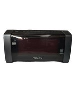 Timex T235 Double Alarm AM/FM Clock Radio Black w/ Jumbo Red Numbers Tested - $9.99