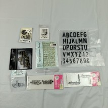 My Sentiments Exactly Multi Script Clear Rubber Stamps Alphabet Plus More Lot  - £11.78 GBP