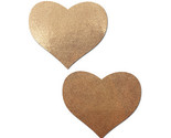 Pastease Love: Liquid Rose Gold Heart Nipple Pasties - $18.95