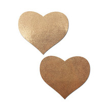 Pastease Love: Liquid Rose Gold Heart Nipple Pasties - £14.90 GBP