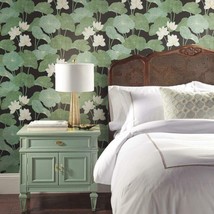 Roommates Rmk11433Wp Black And Green Lily Pad Peel And Stick Wallpaper - £35.34 GBP