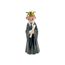 Vtg 1972 Wilton Graduation Cake Topper Made Hong Kong Hard Plastic Graduate 4&quot; - £3.81 GBP