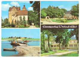 Vtg Postcard-Germany-Eisenmoorbad Pretzsch (Elbe)-Multi View-Chrome-GER2 - £4.71 GBP