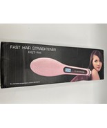 Fast Hair Straightener Brush HQT-906 – Pink 2-in-1 Straightening &amp; Styli... - $350.15 MXN