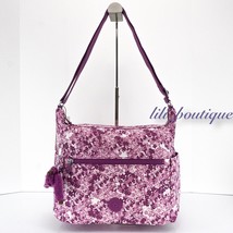 NWT Kipling HB6629 Alenya Crossbody Shoulder Bag Polyester Floral Pop Berry Pink - £55.78 GBP