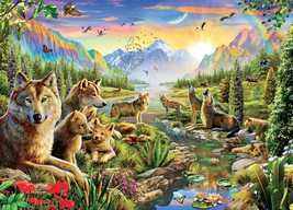 Ceaco - Wolves - Summer Wolf Family - 1000 Piece Jigsaw Puzzle - £10.21 GBP