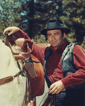  James Drury in The Virginian Pose by his White Horse 16x20 Canvas Giclee - £55.94 GBP