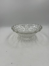 Vintage 10&quot; Indiana Glass Whitehall Cubist Clear Glass 3 Toed Bowl - £10.96 GBP