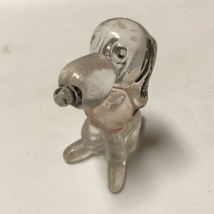 Vintage Clear Faded “Made In Hong Kong” Hard Small Plastic Dog - £3.04 GBP