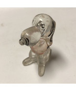 Vintage Clear Faded “Made In Hong Kong” Hard Small Plastic Dog - £3.08 GBP