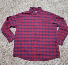 Faded Glory Men&#39;s Buffalo Plaid Red Long Sleeve Button Down Shirt XL 46-48 - $9.90