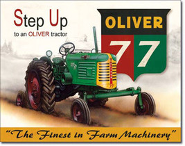 Oliver 77 Step Up Finest Machinery Farming Tractor Farm Equipment Metal ... - $20.95
