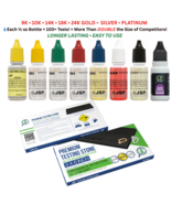 Gold Silver Platinum Testing Kit - Test 9K 10K 12K 14k 18K 22K 999 925 S... - $19.77