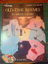 Leisure Arts Old Time Rhymes In Waste Canvas Cross Stitch Design Leaflet... - $6.34