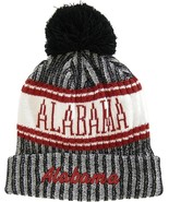 Alabama Plush Lined Embroidered Winter Knit Pom Beanie Hat (Black/Crimson) - $27.28 CAD