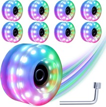 Roller Skate Wheels In An 8-Pack With Installed Bearings. Quad Lights That - £34.67 GBP