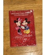 Mickey Minnie Mouse Puzzle Valentine&#39;s Day Card Vintage New in package D... - $276.49 MXN