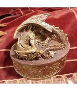 Sleeping Dragon Trinket Jewelry Box Unique Mixed Media Rustic Dresser Ta... - €19,49 EUR