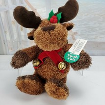 Bealls Jingles Reindeer 11" Plush Bells Christmas 2003 Plush Pals Moose - $9.50