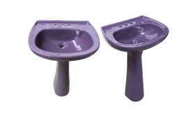 Mexican Talavera Pedestal Sink Handcrafted Ceramic - Purple2 - - $11,222.06 MXN