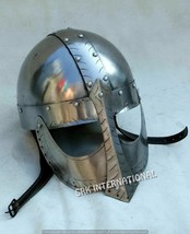 Medieval Norman Viking Norse Helmet, Armor Helmet Replica 18GA SCA LARP - £91.52 GBP