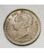 1880-H Canada Silver 5 Cents F3 .925 Fine Silver .0346oz CHF Details Coi... - £20.27 GBP