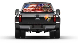 American Flag Patriotic Soldiers  Home of the Free Rear Window Graphic P... - £40.40 GBP