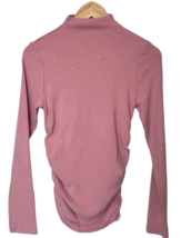 OGL Top Womens Size M Mauve Pink Eco-Mousse Thermal Ruched Tuckable Mock... - $28.52