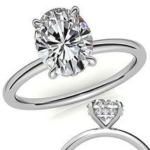  1.50 Carat -Brilliant Oval Cut Moissanite Solitaire Engagement Ring In 14k Gold - £424.33 GBP