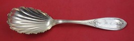 Olive by Various Maker Sterling Silver Berry Spoon w/ shell bowl 8 1/2&quot; - £125.66 GBP