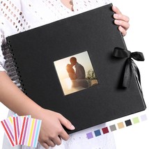 Scrapbook Photo Album With Corner Stickers 12X12 Inches Diy With Cover P... - £34.92 GBP
